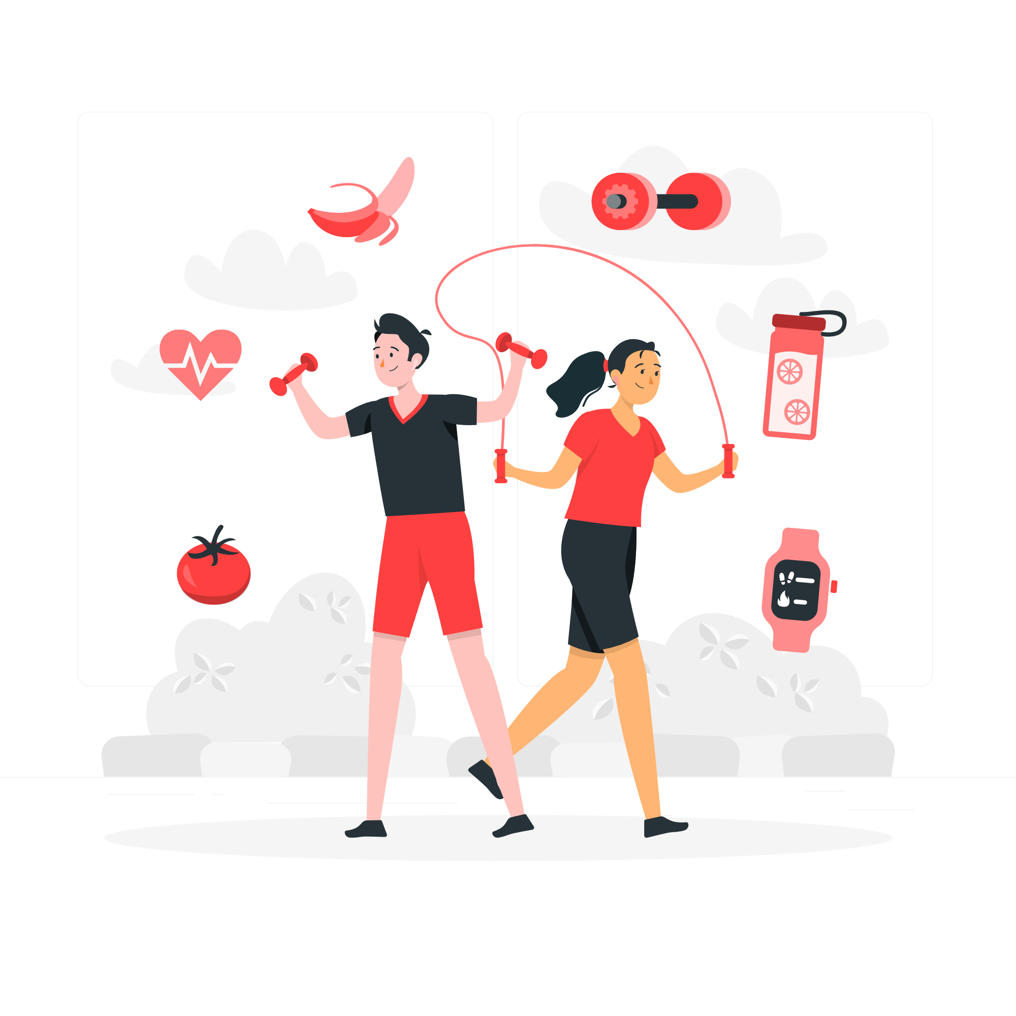 Lifestyle support illustration